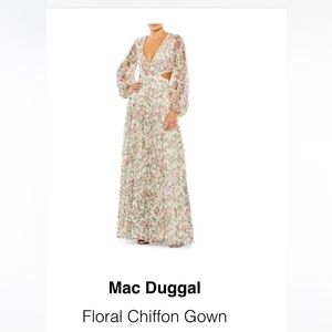 Mac Duggar Floral Chiffon Gown, Size 10, NWT
